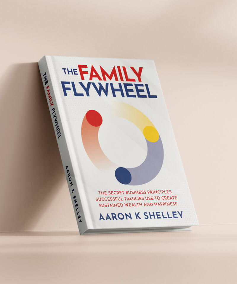 the-family-flywheel-aaron-shelley-mock-book-standing
